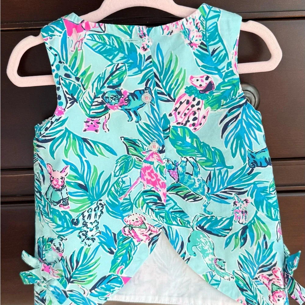 Lilly Pulitzer Tropical Print Dress Set - Blue and Pink